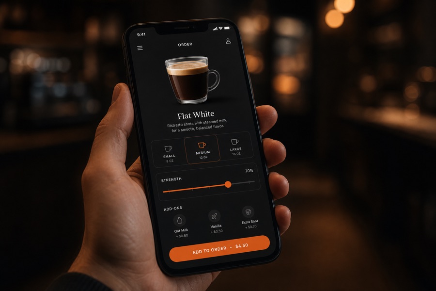 Adjusting a mix in the QuickBrew app